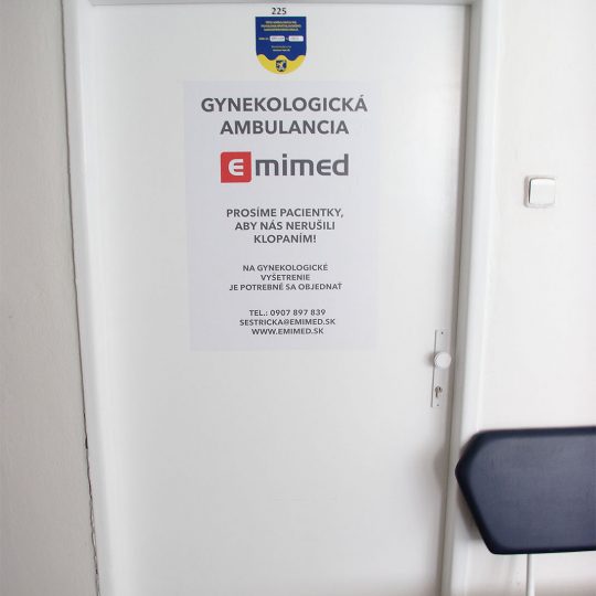 Gynekologická ambulancia EMIMED vstup do ambulancie