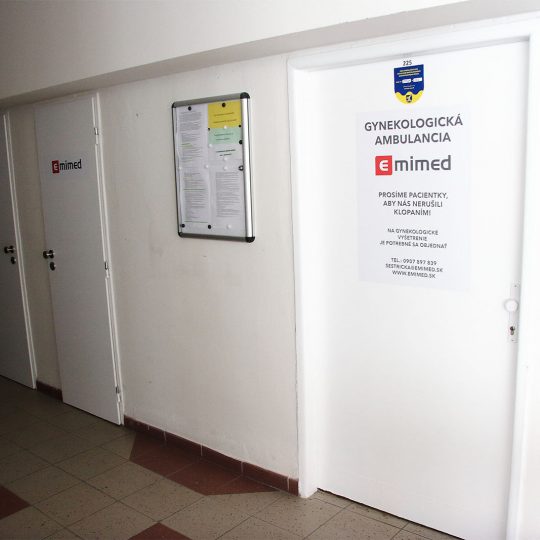 Gynekologická ambulancia EMIMED vstup do ambulancie